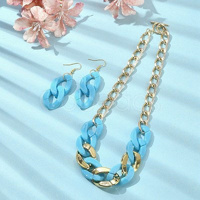 Acrylic Chains Jewelry Set SJEW-JS01288-05-1