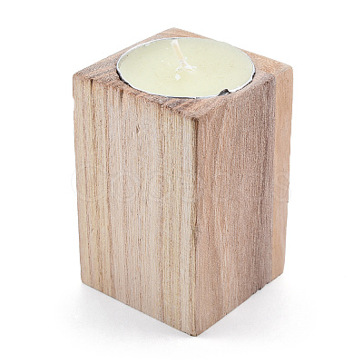 Natural Wood Candle Holder LS-AJEW-T002-01-1