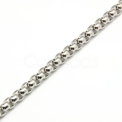 Tarnish Resistant 304 Stainless Steel Venetian Chain Necklace Making STAS-A028-N031P-1