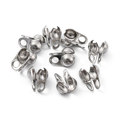 Tarnish Resistant 304 Stainless Steel Bead Tips STAS-R063-22-1