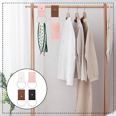 8Pcs 4 Colors PU Leather Towel Clip AJEW-PH0008-56-1