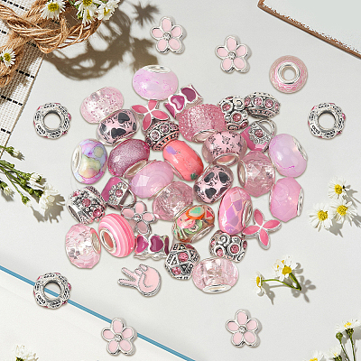 Alloy Rhinestone/Resin European Beads MPDL-SC0001-11A-1