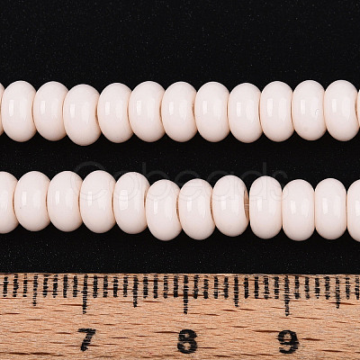 Opaque Solid Color Glass Beads Strands GLAA-ZX008-6mm-18H-1