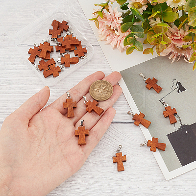20Pcs Wood Dyed Pendants FIND-PH0010-67-1