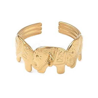 Elephant 304 Stainless Steel Finger Rings Components SA-CBA45D5-18G-1