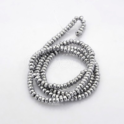 Electroplate Non-magnetic Synthetic Hematite Beads Strands G-J208G-13-1