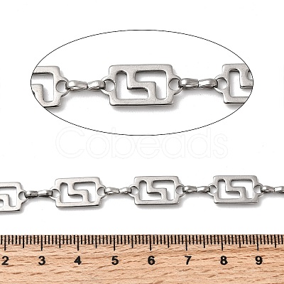 304 Stainless Steel Rectangle Link Chains CHS-Z007-16P-1