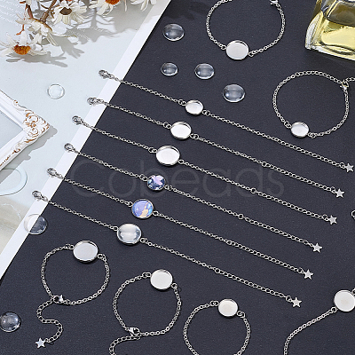 12Pcs 3 Styles 304 Stainless Steel Cable Chain Bracelet Making STAS-SP0002-11-1