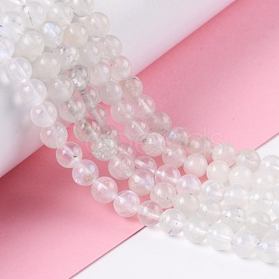 Natural Rainbow Moonstone Beads Strands G-I249-B04-04-1