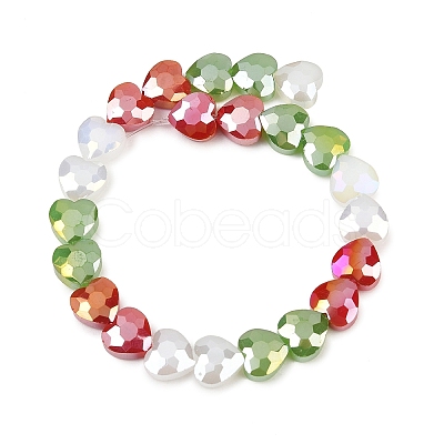 Electroplate Transparent Glass Beads Strands GL-CBADAFE-01G-1