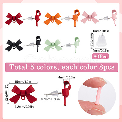 Alloy Stud Earring Findings EJEW-SP0001-06-1