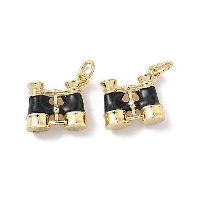 Brass Enamel Pendants KK-P325-23G-01-1