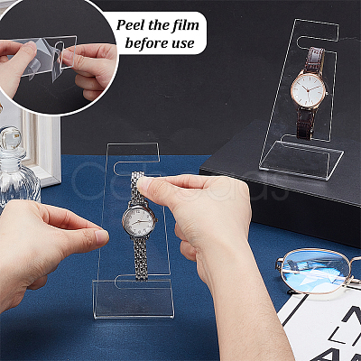 L Shaped Acrylic Watch Display Stands ODIS-WH0086-081B-1