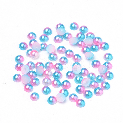 Imitation Pearl Acrylic Cabochons OACR-R063-8mm-13-1