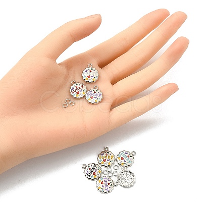 10Pcs Alloy Enamel Pendants ENAM-YW0002-91-1