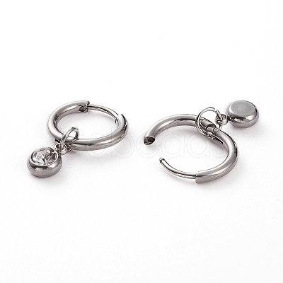 304 Stainless Steel Huggie Hoop Earrings X-EJEW-JE04449-02-1