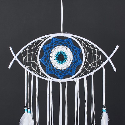 Creative Evil Eyes Dream-catching Decoration Pendant LS-HJEW-K034-02-1