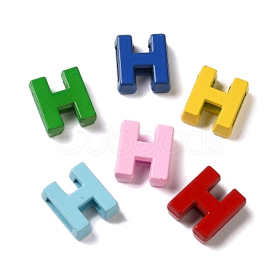 Alloy Spray Paint Slide Charms PALLOY-TAC0018-03-H-1