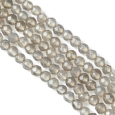 Natural Agate Round Beads Strand X-G-L084-4mm-08-1
