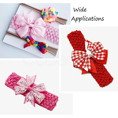 2 Rolls 2 Sizes Polyester Elastic Ribbon EW-TA0001-02J-1