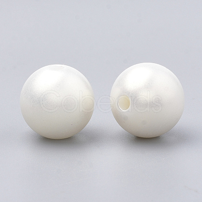 Spray Painted Style Acrylic Beads MACR-T010-10mm-1