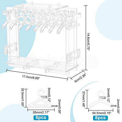 1 Set Transparent Acrylic Earring Display Stands EDIS-PH0001-28-1