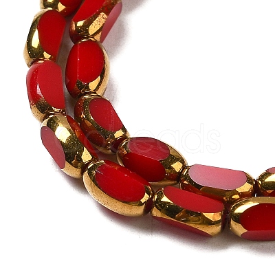 Electroplate Opaque Color Glass Beads Strands EGLA-Q127-A01-02K-1