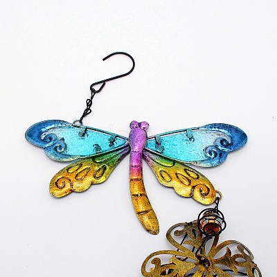 Iron Dragonfly Wind Chime Kit HJEW-TAC0008-02-1