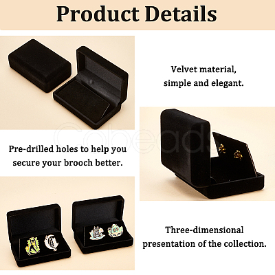 Velvet with Plastic Jewelry Set Box CON-WH0097-03A-1