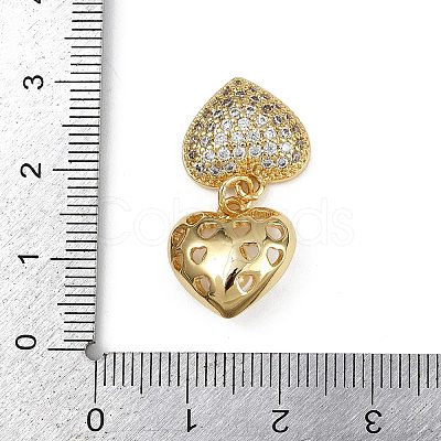 Brass Micro Pave Cubic Zirconia Pendants KK-S528-09G-1