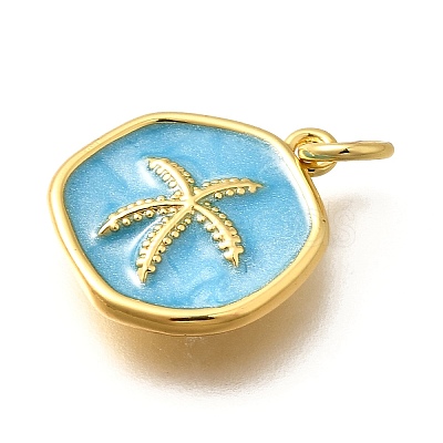 Brass Enamel Pendants X-KK-Q043-11G-A-1
