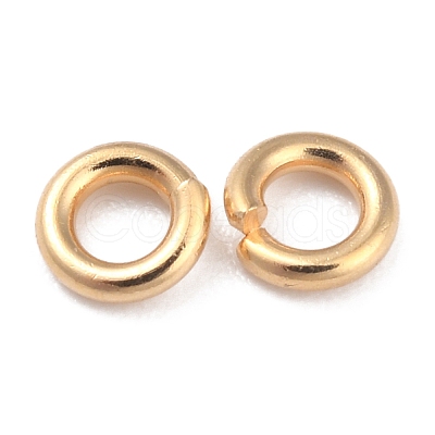 Rack Plating Brass Open Jump Rings KK-O139-18K-G-1