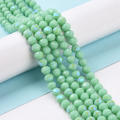 Electroplate Glass Beads Strands EGLA-A034-P1mm-B22-1