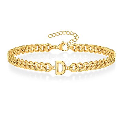Letter 304 Stainless Steel Link Bracelets FS-WG7830E-03-1