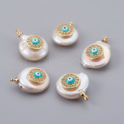 Natural Cultured Freshwater Pearl Pendants PEAR-F008-01G-1