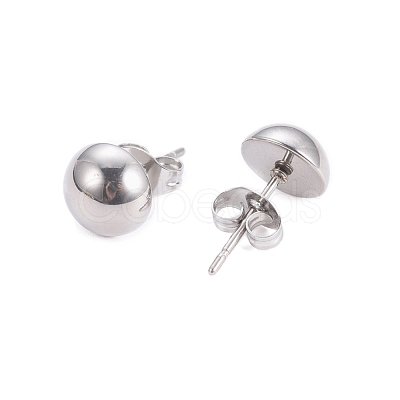 304 Stainless Steel Stud Earrings EJEW-I236-01-1