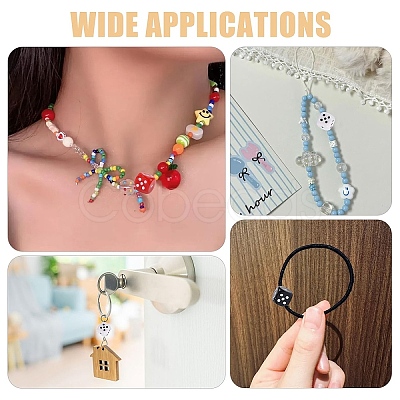 60Pcs 3 Colors Acrylic Beads OACR-YW0003-97-1