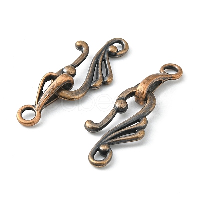 Tibetan Style Hook and Eye Clasps RLF1157Y-1