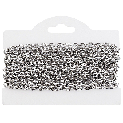 5M Tarnish Resistant 304 Stainless Steel Cable Chains CHS-BBC0001-16-1