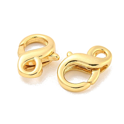 Rack Plating Brass Double Lobster Claw Clasps KK-G416-53P-01-1