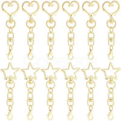 20Pcs 2 Styles Zinc Alloy Swivel Clasps FIND-SP0004-24LG-1