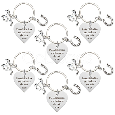 6Pcs Alloy Keychains KEYC-SW00044-1