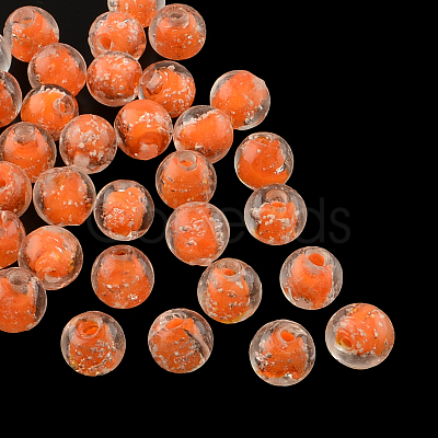 Handmade Luminous Lampwork Beads LAMP-R125-12mm-M-1