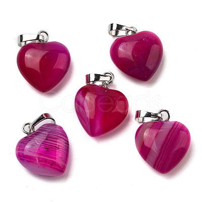 Natural Dyed & Heated Agate Pendants G-I311-A34-1