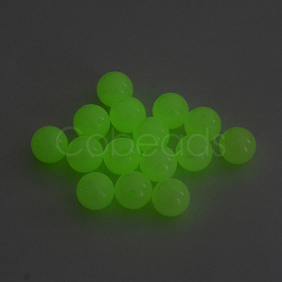 Luminous Acrylic Round Beads LACR-R002-10mm-01-1