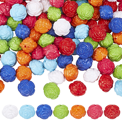 Opaque Acrylic Beads MACR-GL0001-02-1