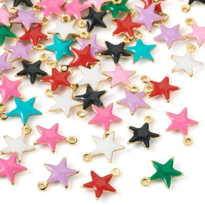 50Pcs 304 Stainless Steel Enamel Charms STAS-TA0003-32D-1