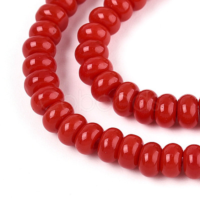 Opaque Solid Color Glass Beads Strands GLAA-ZX008-4mm-18N-1