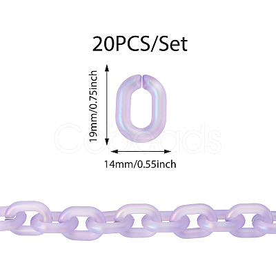 20Pcs Transparent Acrylic Quick Link Connectors OACR-TADJ0001-03E-1