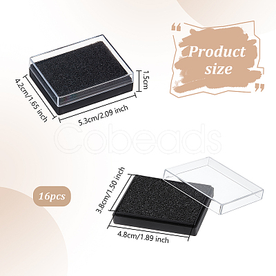 Plastic Badge Storage Box CON-WH0086-121D-1